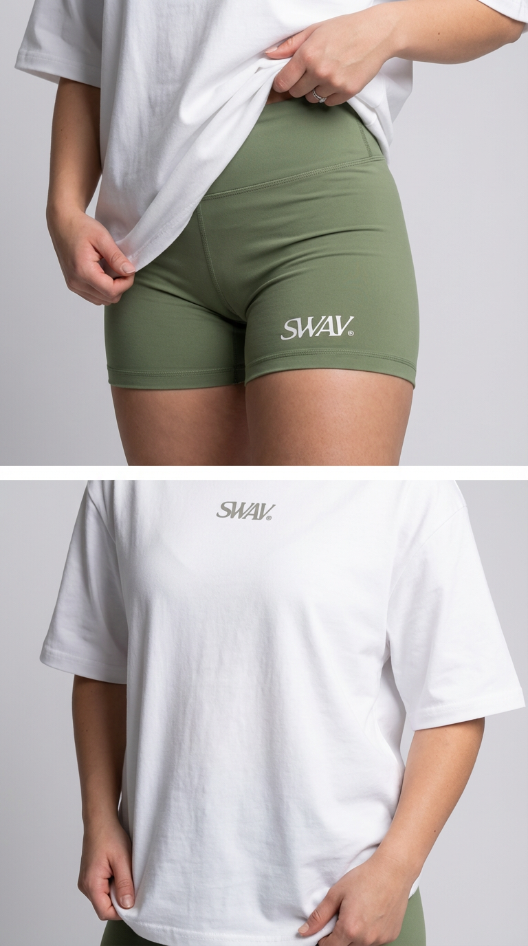 Conjunto SW - Camisa/Shorts Branca e verde